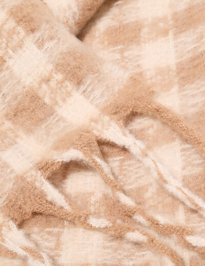 &Eacute;charpe &agrave; franges sable femme