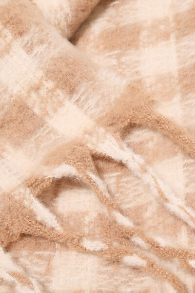 &Eacute;charpe &agrave; franges sable femme