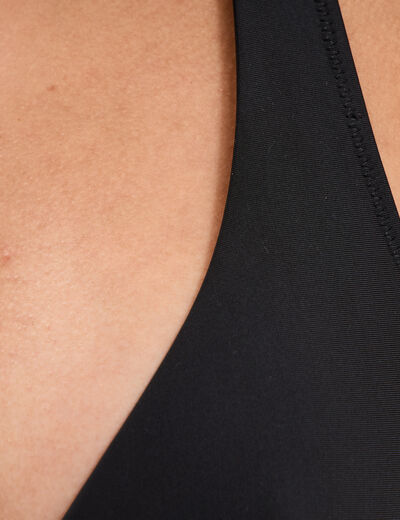 Haut de maillot de bain foulard &agrave; nouer noir femme