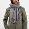 Écharpe à franges gris homme