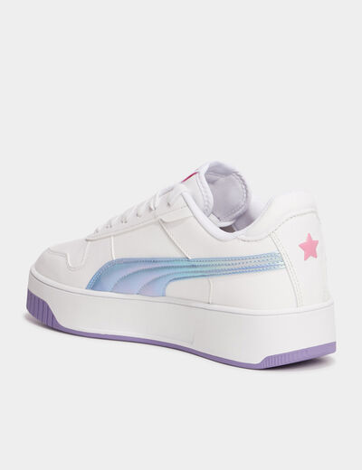 Tennis basses lacets Puma Carina Street mauve fille