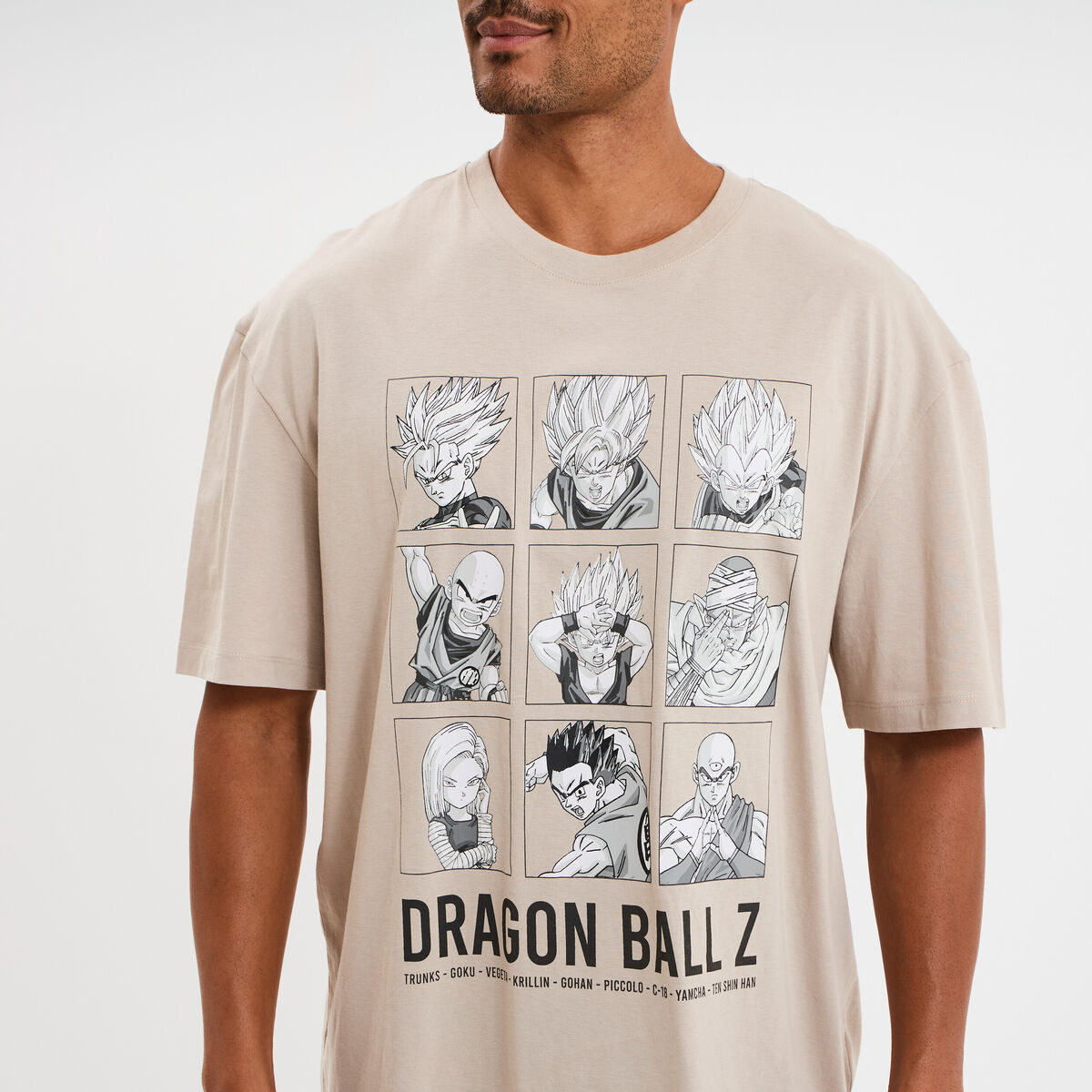 T-shirt manches courtes Dragon Ball Z gris clair homme
