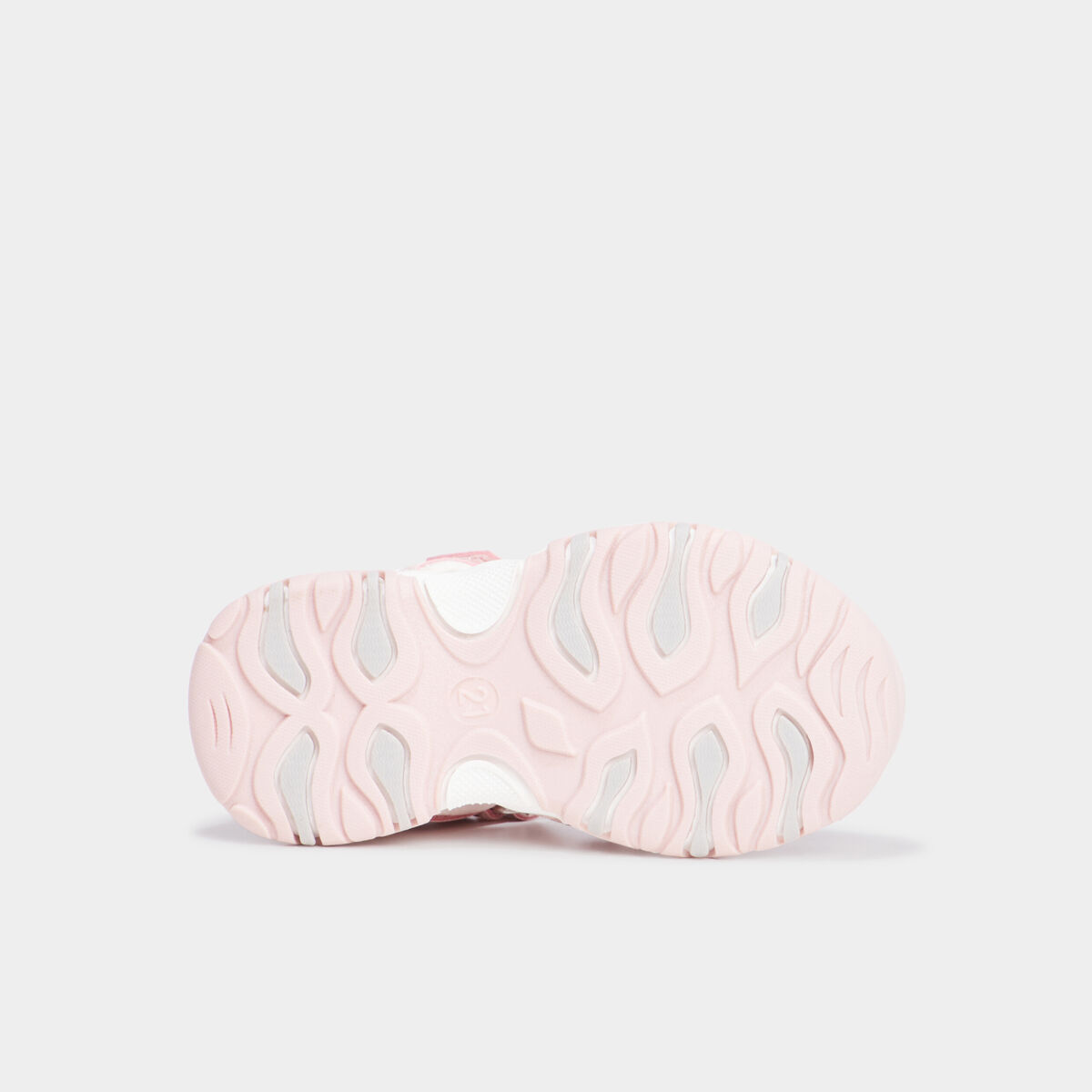 Sandales à scratchs et élastiques rose bébé fille