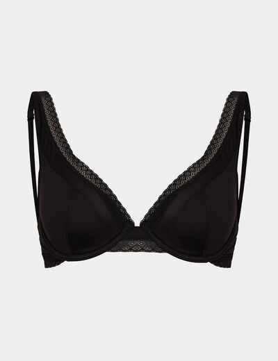 Soutien-gorge foulard paddé noir femme
