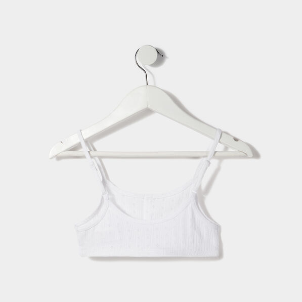 lot 2 brassieres avec boutons blanc fille Lot 2 brassières avec boutons blanc fille