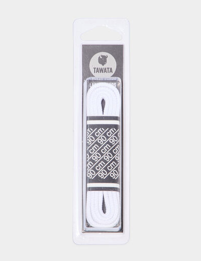 Lacet rond 90 cm Tawata blanc mixte