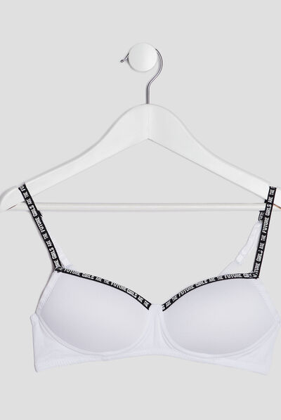 Soutien-gorge bandeau blanc femme