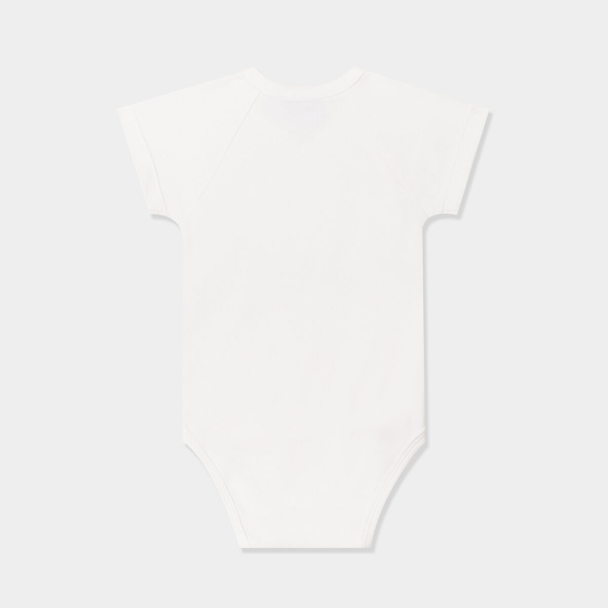 Lot de 2 bodies manches courtes coton ivoire bébé