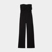 Combinaison pantalon bustier noir femme