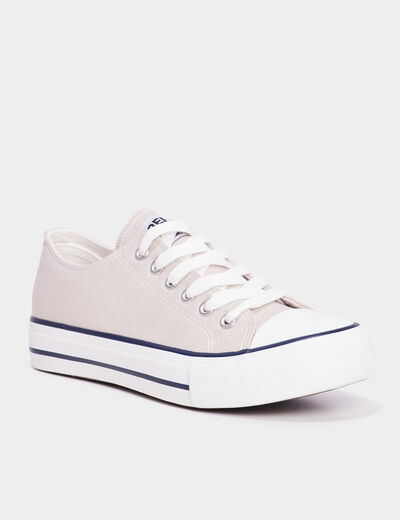 Tennis en toile à lacets Creeks gris clair femme