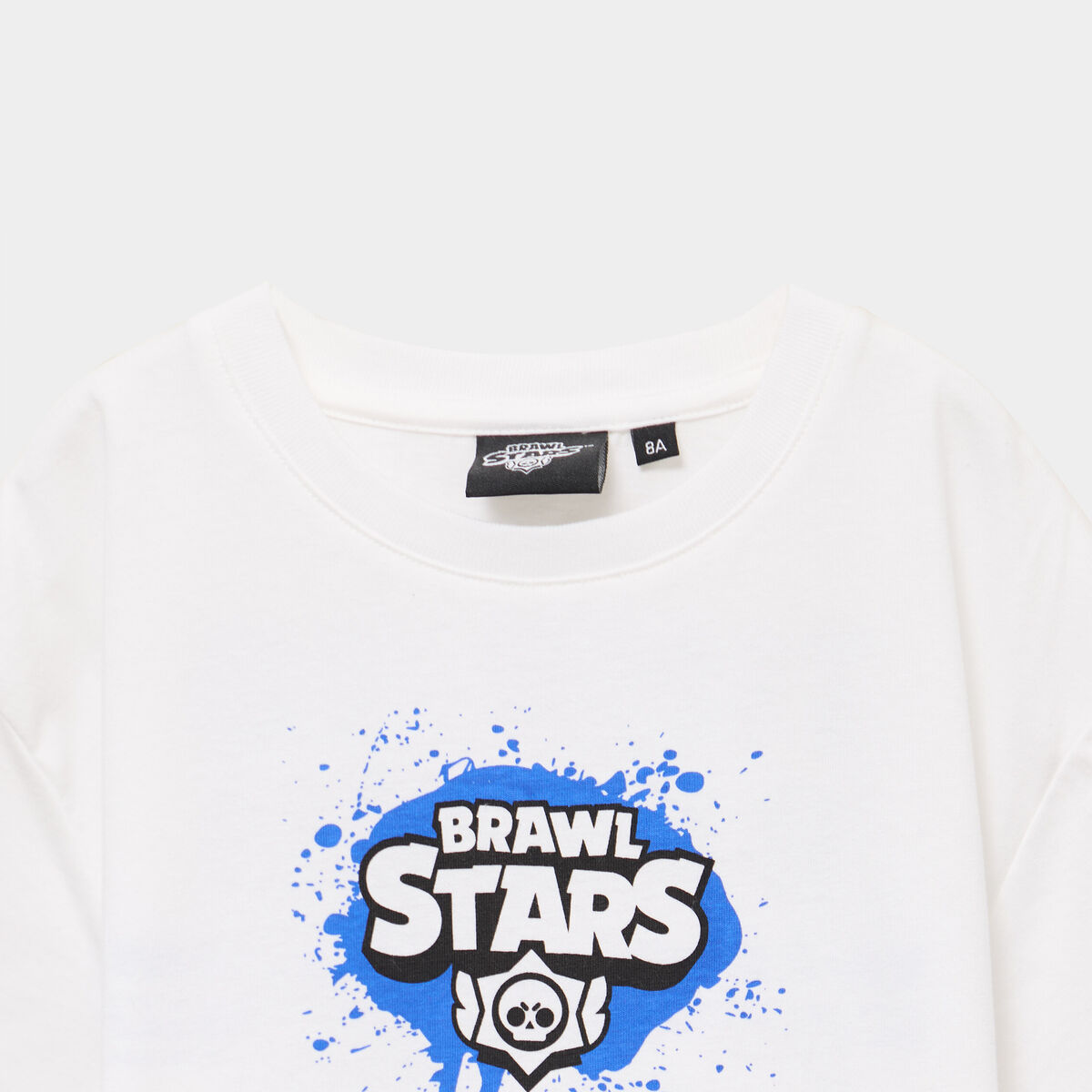 T-shirt col rond coton Brawl Stars blanc gar&ccedil;on
