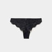 Tanga en dentelle noir femme
