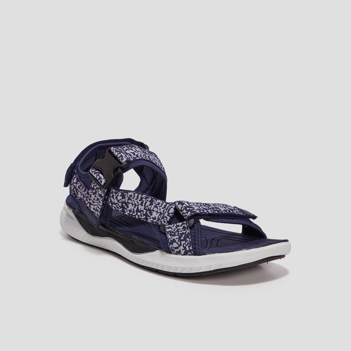 Sandales &agrave; scratchs bleu marine homme