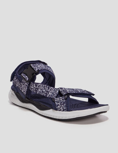 Sandales à scratchs bleu marine homme