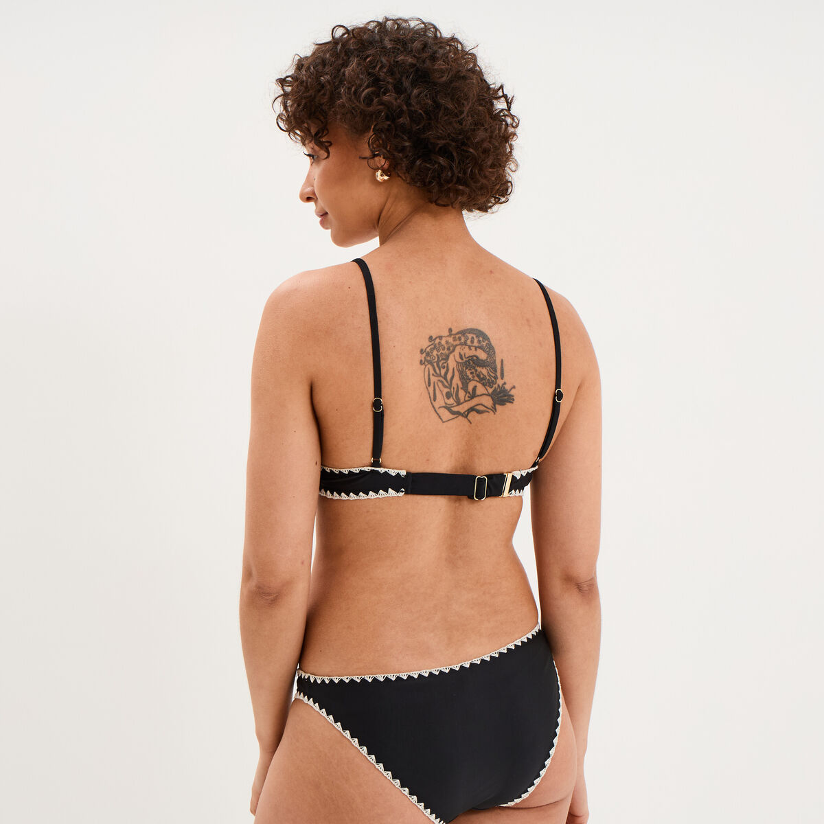Haut de maillot de bain triangle noir femme