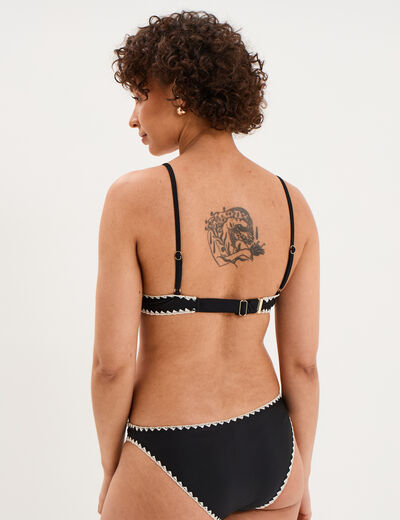 Haut de maillot de bain triangle noir femme