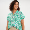 Chemise manches courtes 2 poches ecru femme