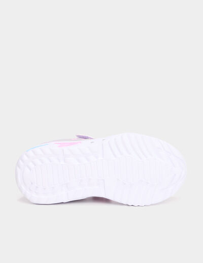 Baskets running semelles lumineuses rose fille