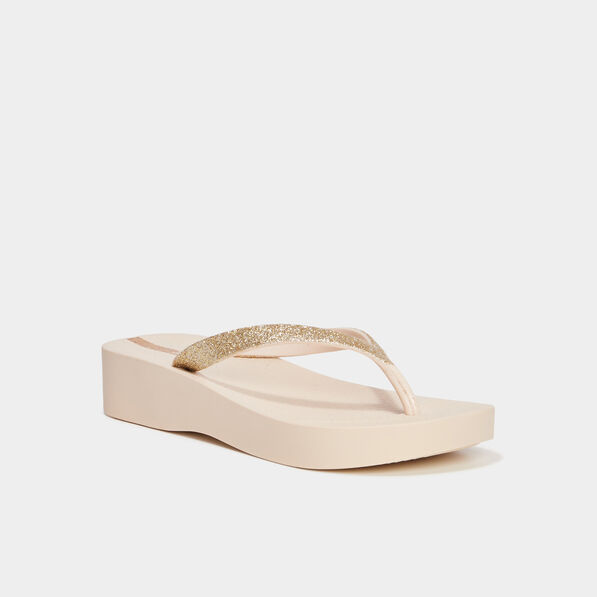 Tongs plateformes Ipanema sable femme