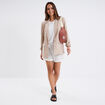 Débardeur effet crochet blanc femme