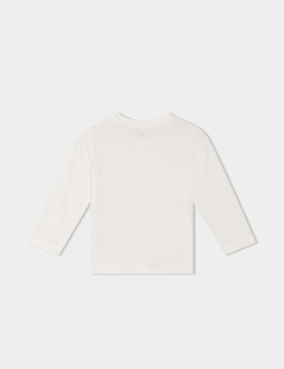 Lot 3 t-shirts manches longues coton blanc bébé garçon