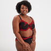 Soutien-gorge corbeille en dentelle rouge femme grande taille