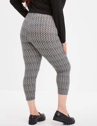 Leggings 3/4 coton noir femme grande taille