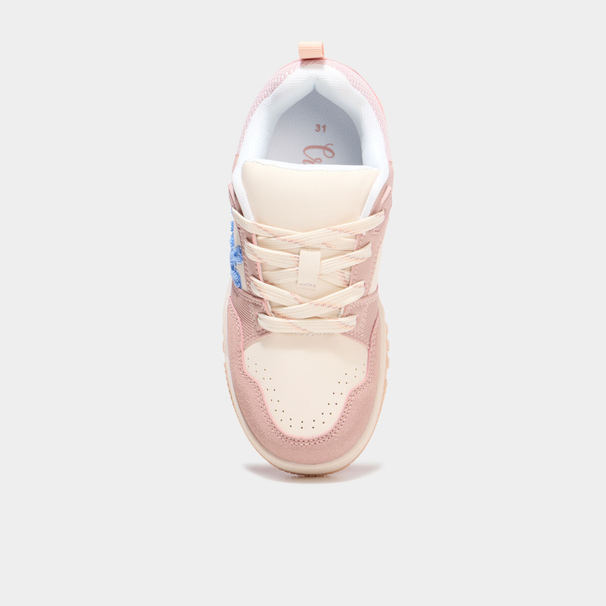 Baskets esprit skate &agrave; lacets rose fille