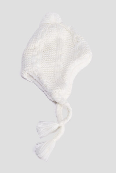 Bonnet péruvien ivoire fille