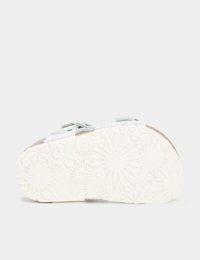Sandales irisées en cuir Creeks rose bébé fille
