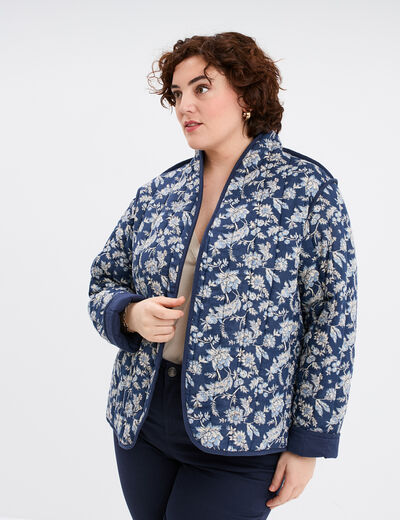 Veste matelassée réversible bleu marine femme grande taille