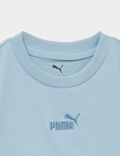 T-shirt droit manches courtes Puma vert gar&ccedil;on