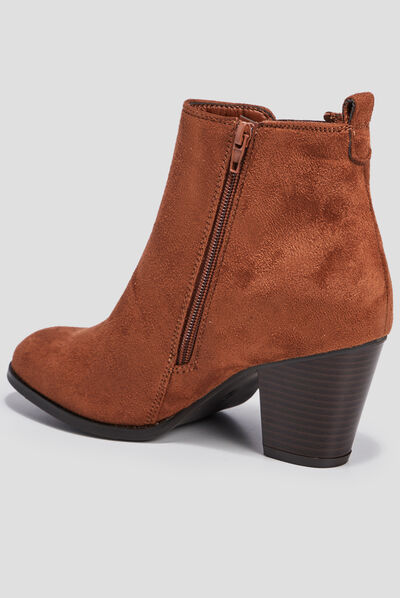 Bottines chelsea à talons sable femme