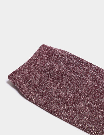 Lot 5 paires chaussettes bordeaux femme