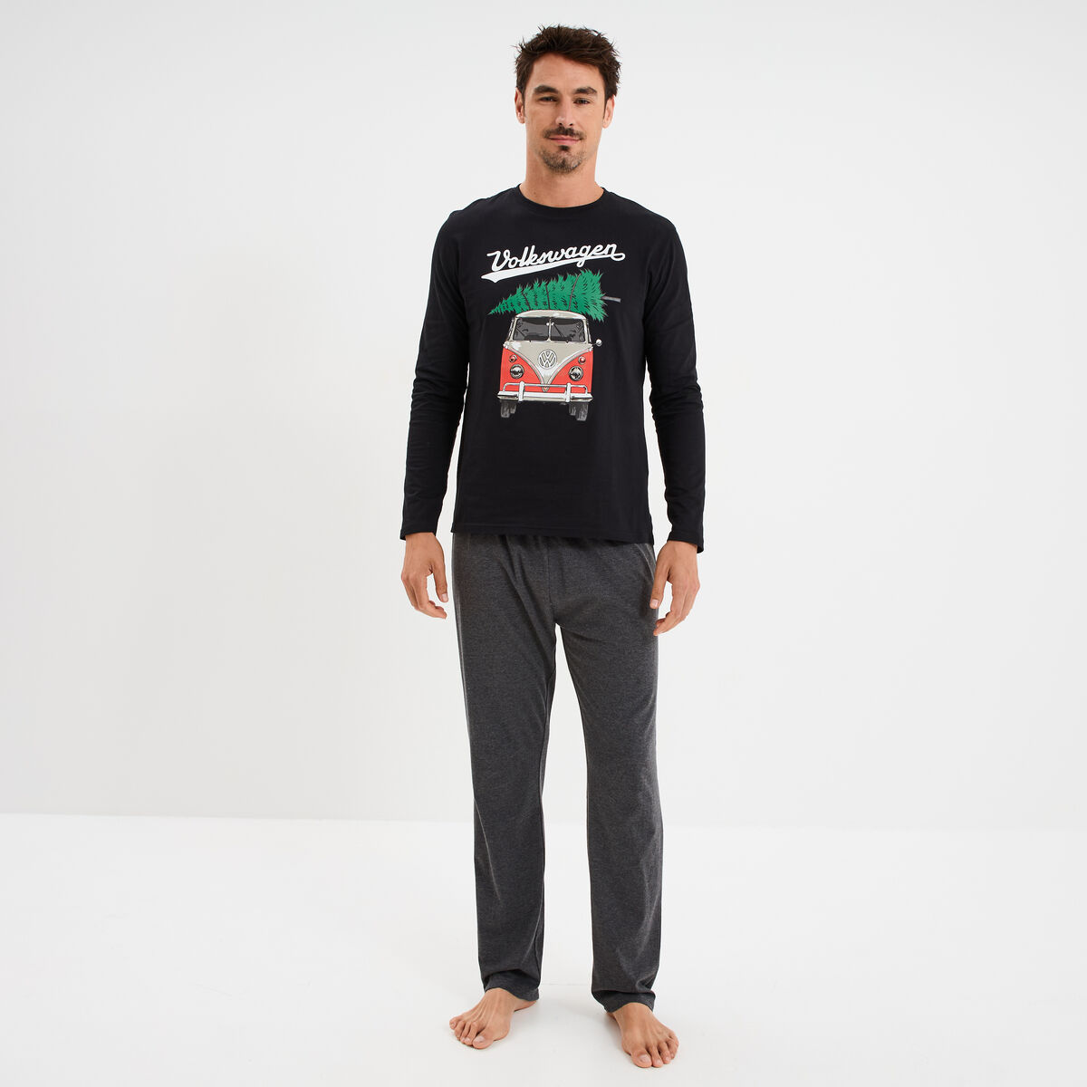 Ensemble pyjama 2 pi&egrave;ces Volkswagen noir homme