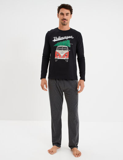 Ensemble pyjama 2 pi&egrave;ces Volkswagen noir homme