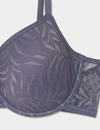 Lot 2 soutiens-gorge corbeille dentelle bleu gris femme