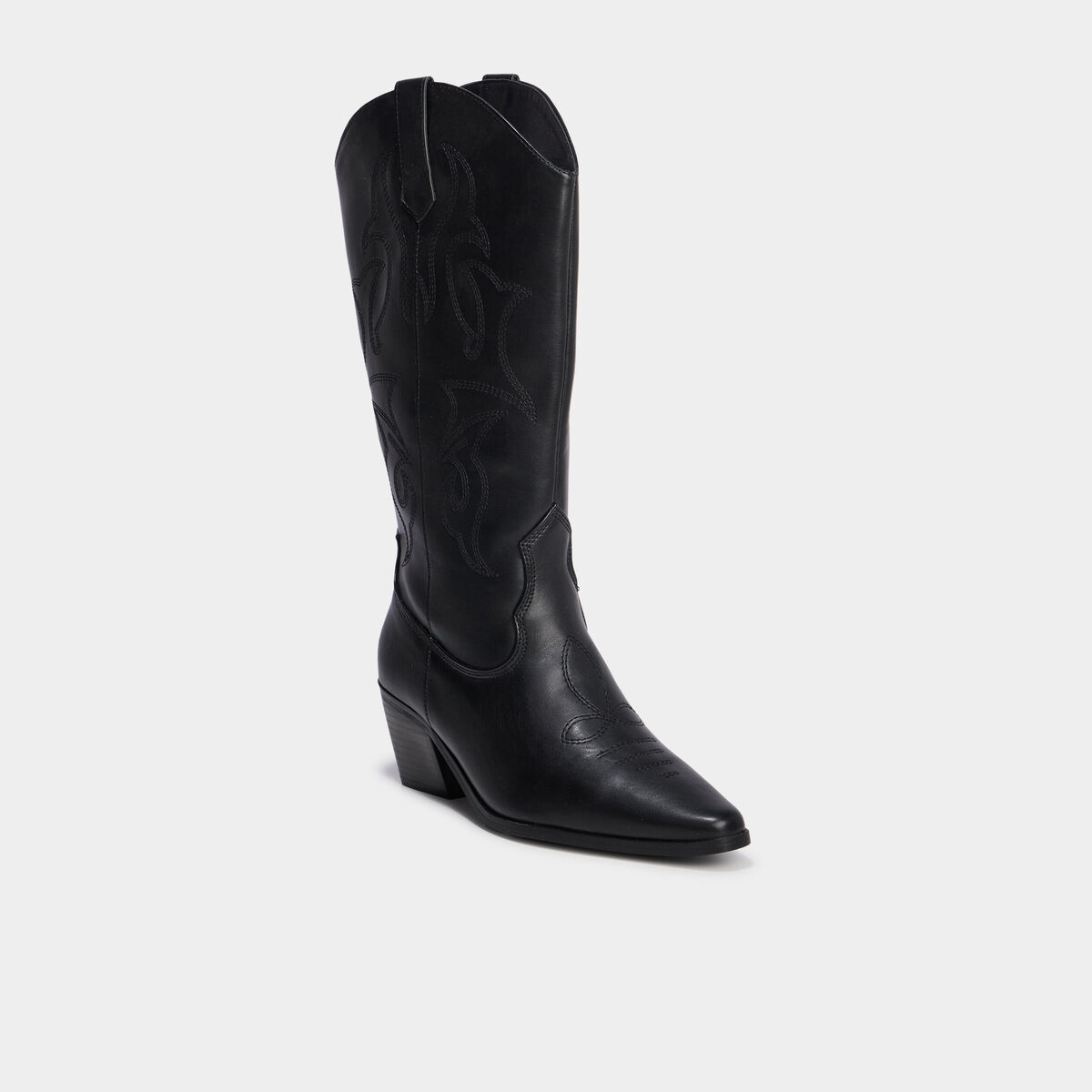 Bottes santiag &agrave; talons noir femme
