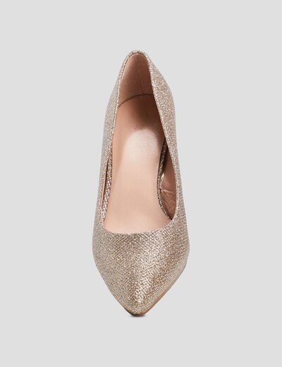 Escarpins à talons couleur or femme