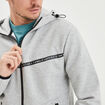 Sweat zippé à capuche Liberto gris homme