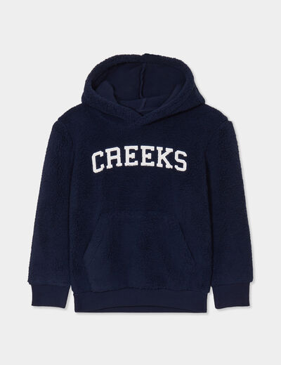 Sweat à capuche hoodie Creeks bleu marine garçon