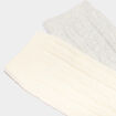 Lot 2 paires chaussettes torsades ivoire femme