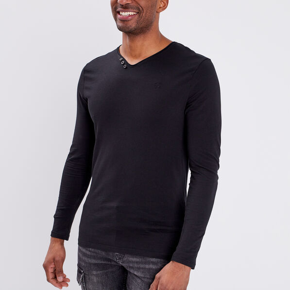 t shirt manches longues liberto noir homme T-shirt manches longues Liberto noir homme