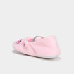 Chaussons ballerines effet velours rose fille