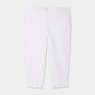 Pantalon corsaire skinny taille haute blanc femme grande taille
