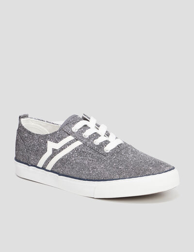 Tennis basses à lacets paillettes Creeks multicolore femme