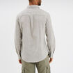 Chemise manches longues coton vert kaki homme