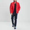 Doudoune droite légère col montant rouge homme