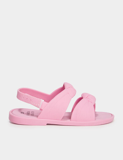 Sandales de plage noeuds Wamea Beach rose fille