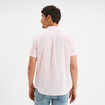 Chemise droite manches courtes rose clair homme